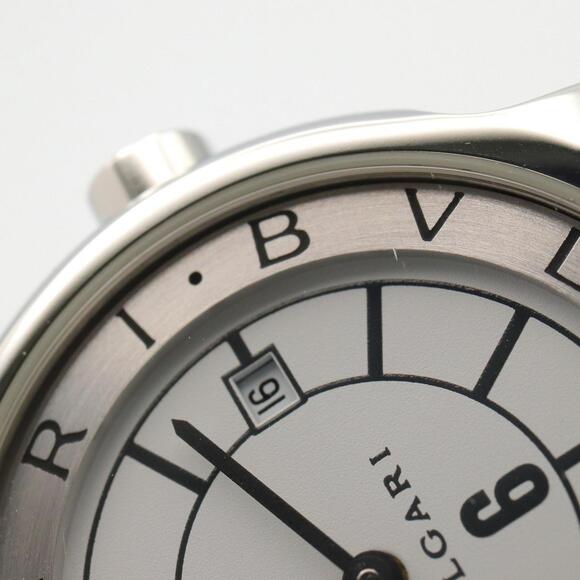 Bulgari BVLGARI Solo Tempo Watch, Stainless Steel, Women's, White (ST29S) - Picture 9 of 13